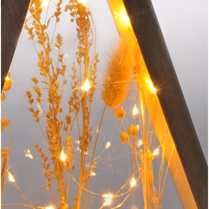 Decoración navideña LED LED/2xAA flores de invierno cubiertas de nieve