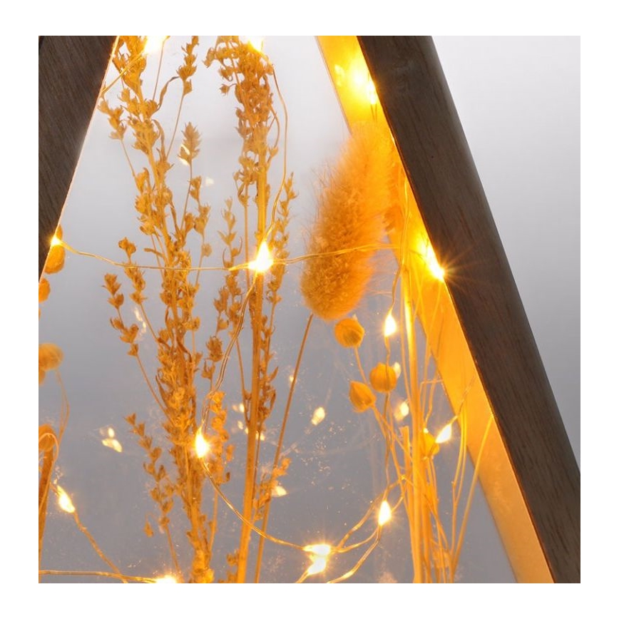 Decoración navideña LED LED/2xAA flores de invierno cubiertas de nieve