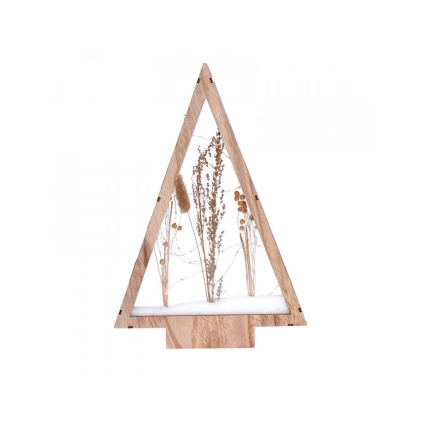 Decoración navideña LED LED/2xAA flores de invierno cubiertas de nieve