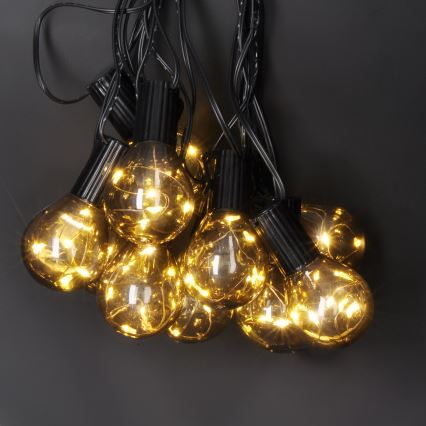 Cadena decorativa LED para exteriores GUIRNALDA 10xLED/3xAA 3m IP44 blanco cálido