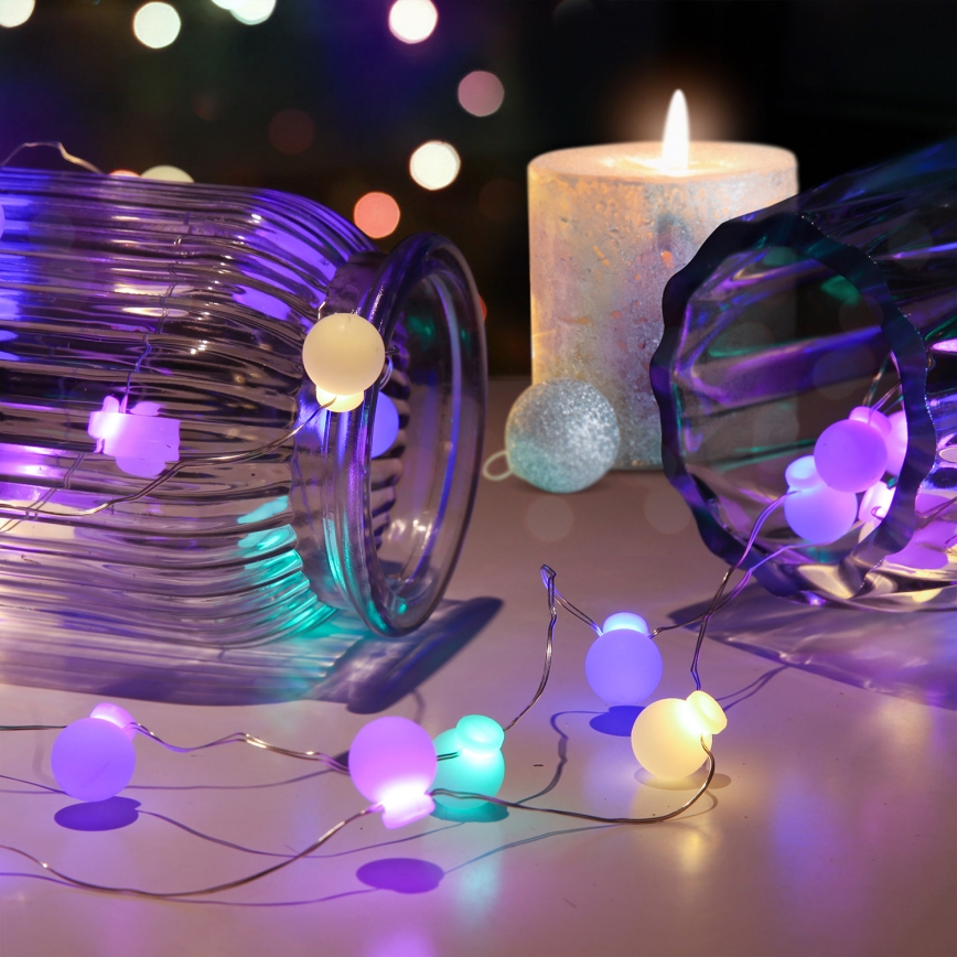 Cadena de luces de Navidad LED 20xLED/2xAA 2,3 m multicolor