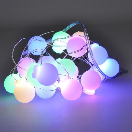Cadena de luces de Navidad LED 20xLED/2xAA 2,3 m multicolor