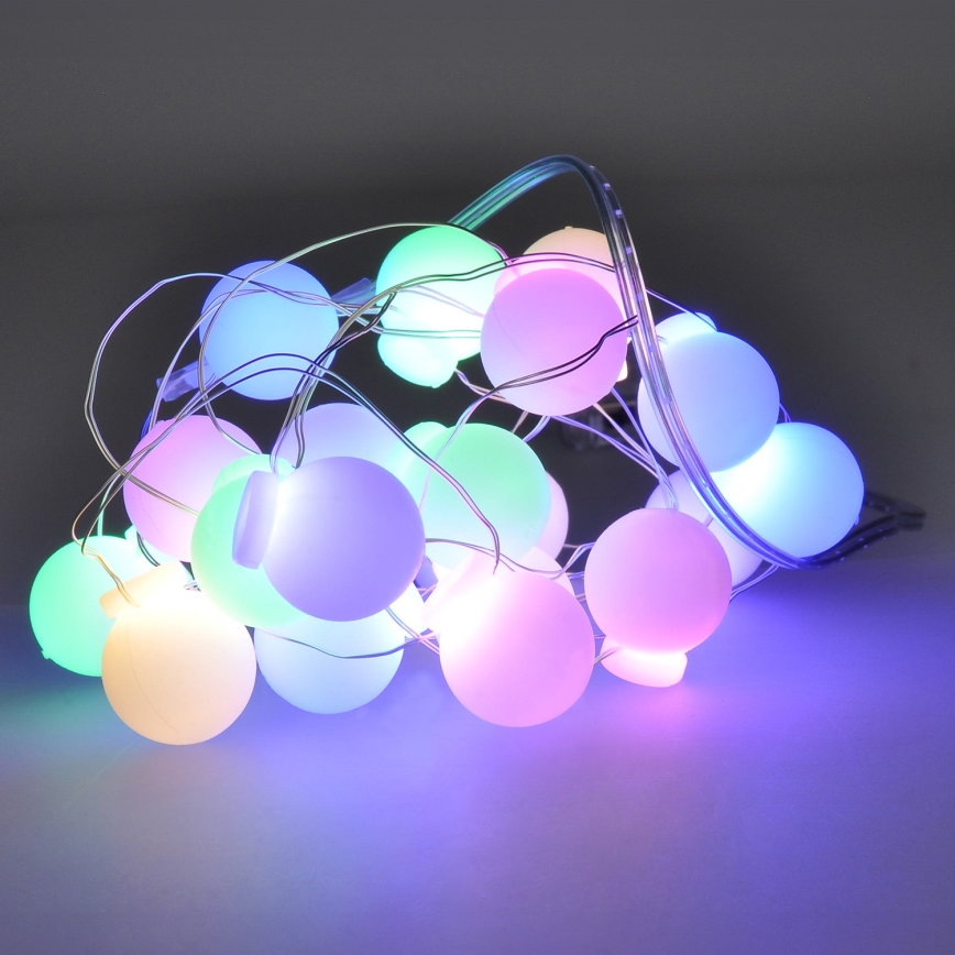 Cadena de luces de Navidad LED 20xLED/2xAA 2,3 m multicolor