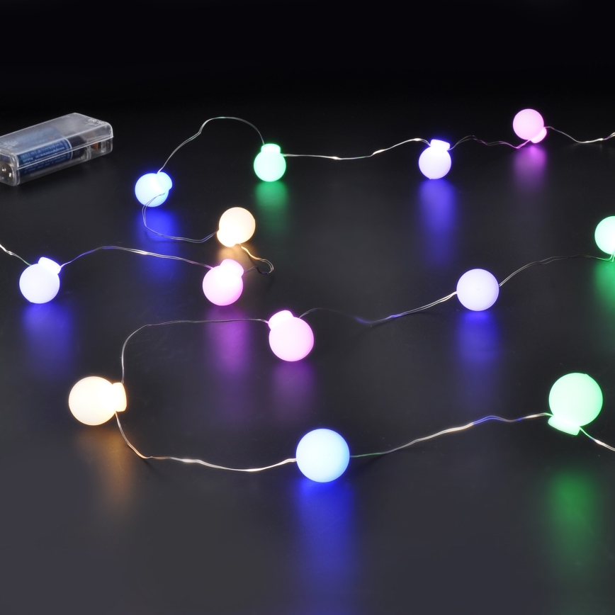 Cadena de luces de Navidad LED 40xLED/2xAA 4,3 m multicolor