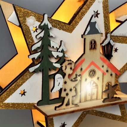 Decoración navideña LED Cometa 10xLED/2xAA