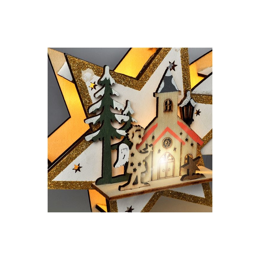 Decoración navideña LED Cometa 10xLED/2xAA