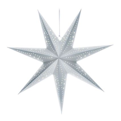 Decoración navideña LED 20xLED/2xAA, blanco cálido, estrella plateada