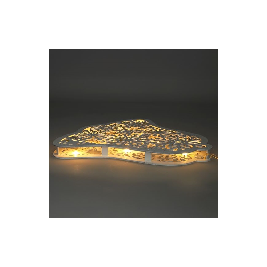 Decoración navideña LED 9xLED/2xAA, blanco cálido, campanilla