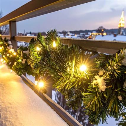 Decoración navideña LED para exterior GIRLANDA 80xLED/3xAA 500 cm IP44