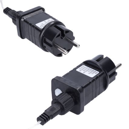 Cortina LED para exteriores, 360 LEDs, 8 funciones, 15 m, IP44, blanco cálido