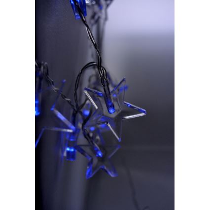 Cadena de Navidad LED 10xLED/2xAA 2,5m azul