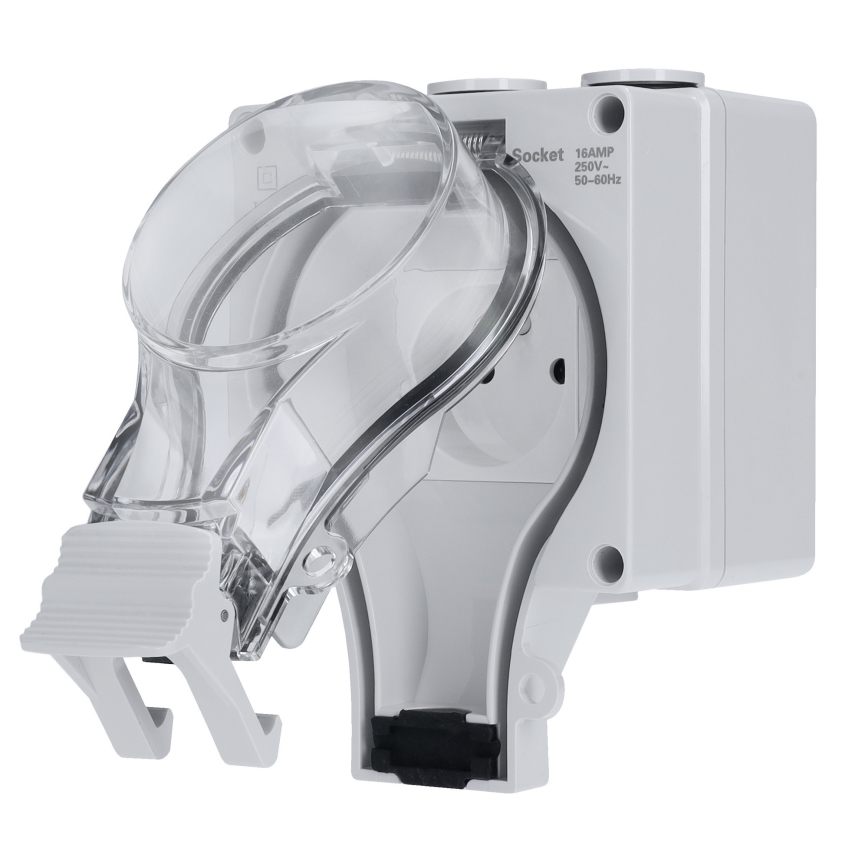 Toma de corriente resistente para ambientes húmedos 230 V/16 A, grado de protección IP66