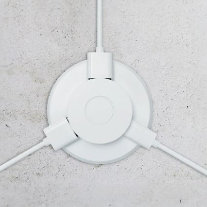 Cargador USB empotrable USB A+C blanco