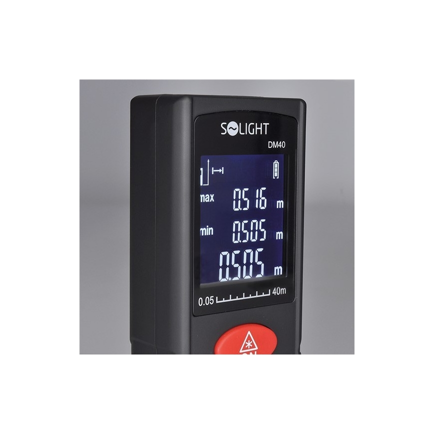 Solight DM40 − Medidor de distancia láser 2x1,5V/AAA