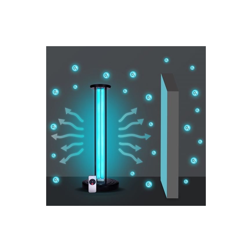 Lámpara germicida desinfectante sin ozono UVC/100W/230V + mando a distancia