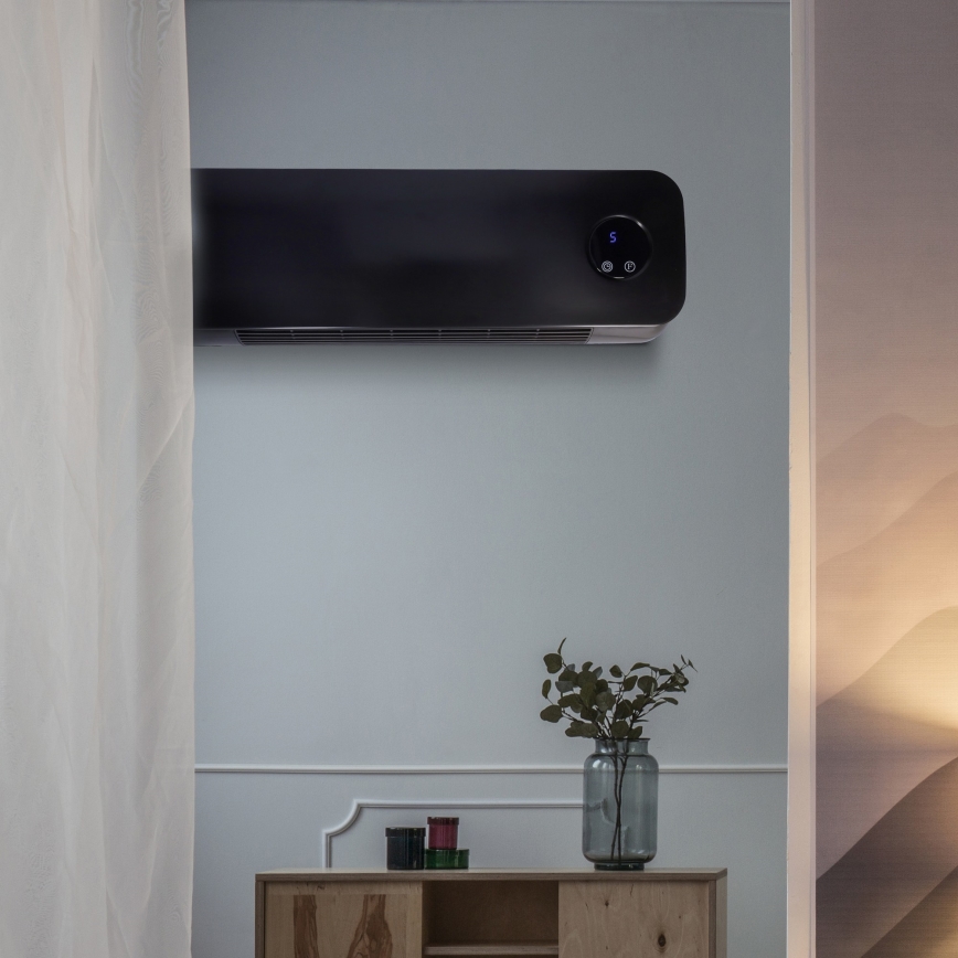 Calefactor cerámico para baño 1000/2000 W/230 V IP22 con control remoto