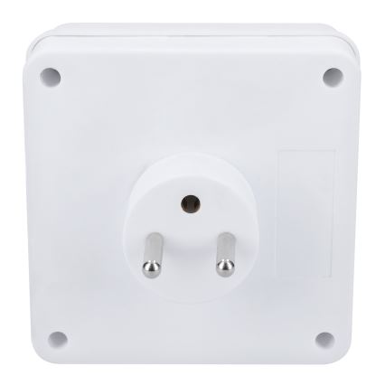 Regleta de enchufes 4x 10A blanca