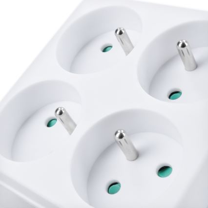 Regleta 4x 10A blanco