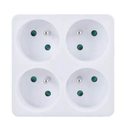 Regleta 4x 10A blanco