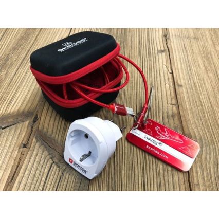 Adaptador de viaje para Suiza 230V