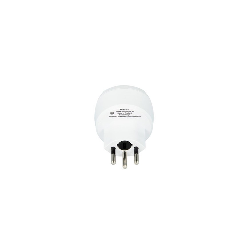 Adaptador de viaje para Suiza 230V