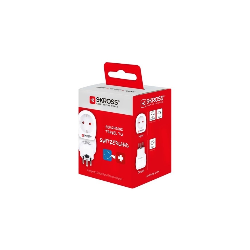 Adaptador de viaje para Suiza 230V