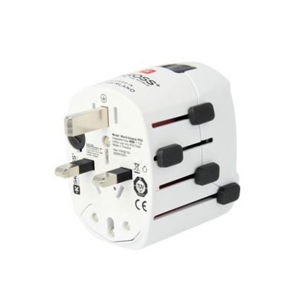Adaptador universal de viaje para todo el mundo 230V + puerto USB