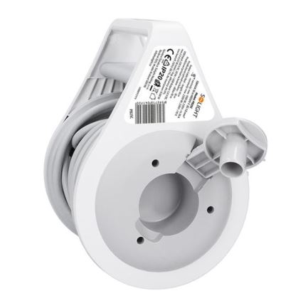 Enrollador de cable de extensión con 2 enchufes y puertos USB Tipo A y Tipo C, 10 m