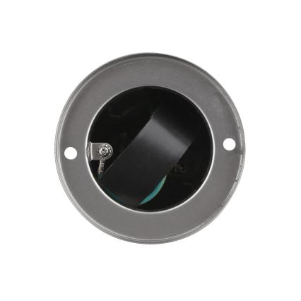 Columna de enchufe de exterior 2Z 230V IP44 cromo mate redonda