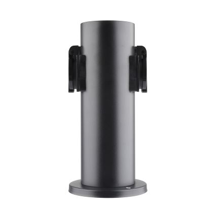 Columna de enchufe de exterior 2Z 230V IP44 negro angular