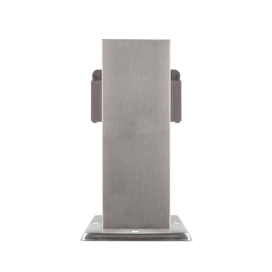 Columna de enchufe de exterior 2Z 230V IP44 cromo mate angular