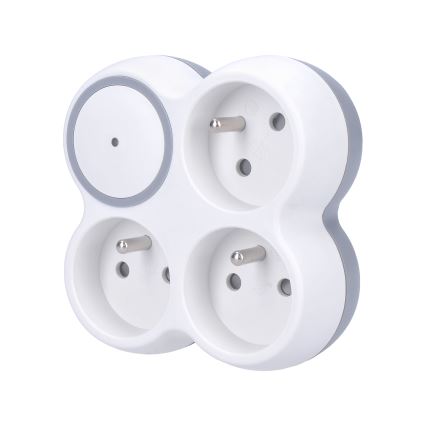 Enchufe con protección contra sobretensión 230V/16A 3Z blanco