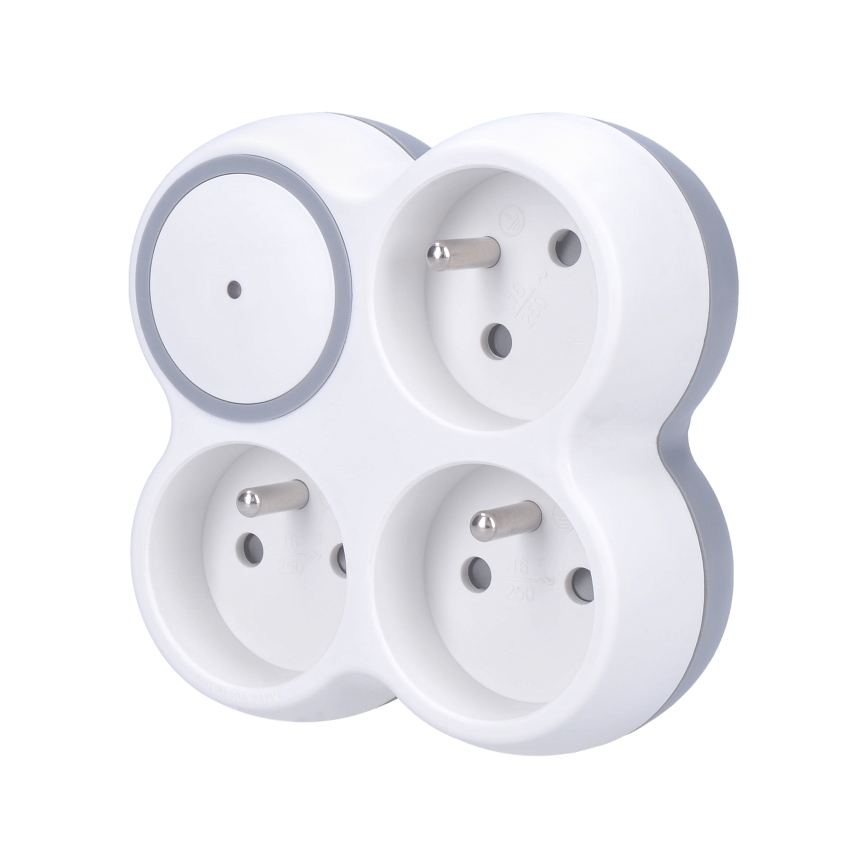 Enchufe con protección contra sobretensión 230V/16A 3Z blanco