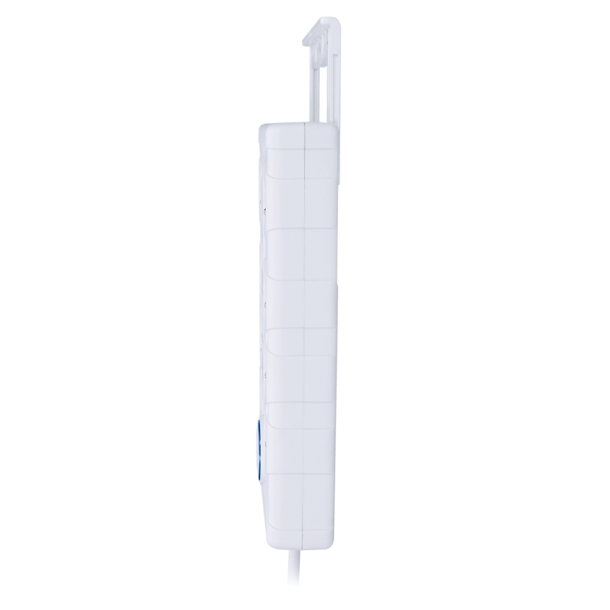 Cable de extensión con interruptor y protección contra sobretensiones 8Z Tipo E + 1xUSB-A + 1xUSB-C 2m blanco