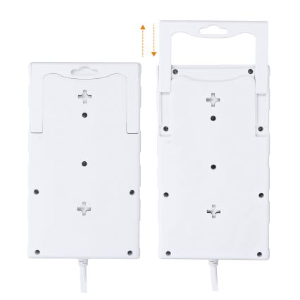 Cable de extensión con interruptor y protección contra sobretensiones 8Z Tipo E + 1xUSB-A + 1xUSB-C 2m blanco