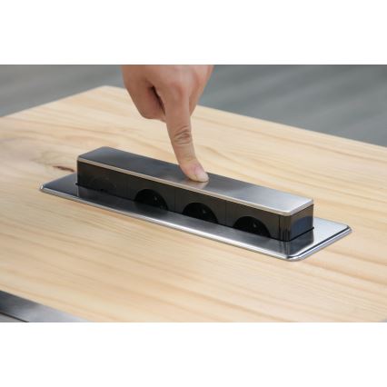 Columna de enchufes para mesa 3x230 V + USB-A + USB-C