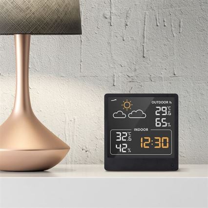 Termómetro digital 5V/2xAAA + 2xAAA negro