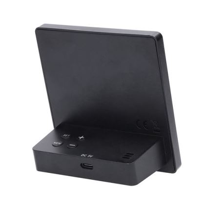 Termómetro digital 5V/2xAAA + 2xAAA negro