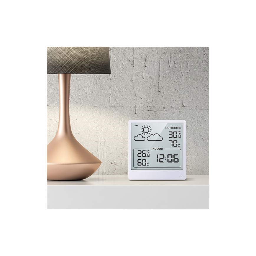 Termómetro digital 5V/2xAAA + 2xAAA blanco