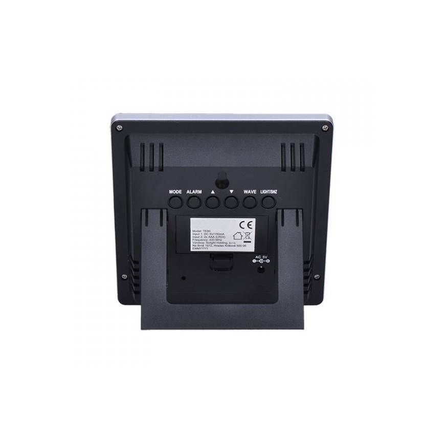 Estacion meteorologica con pantalla LCD 230V/2xAAA + 2xAAA negro