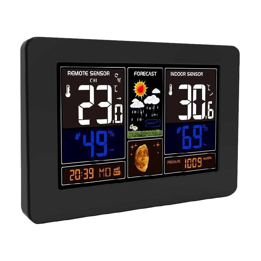 Estacion meteorologica con pantalla LCD a color 2xAA/5V + 2xAA Wi-Fi Tuya