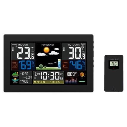 Estacion meteorologica con pantalla LCD a color 230V/2xAA + 2xAA