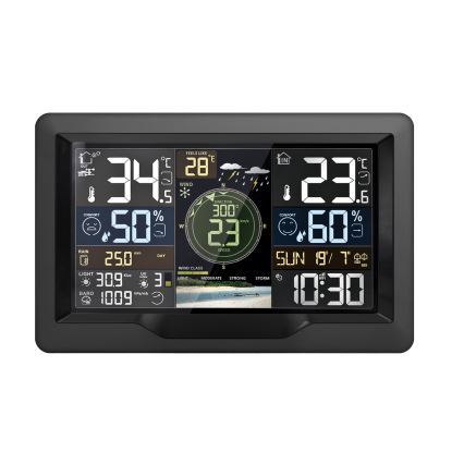 Estación meteorológica profesional con pantalla LCD a color 5V/2xAA + 3xAA + 2xAA Wi-Fi Tuya