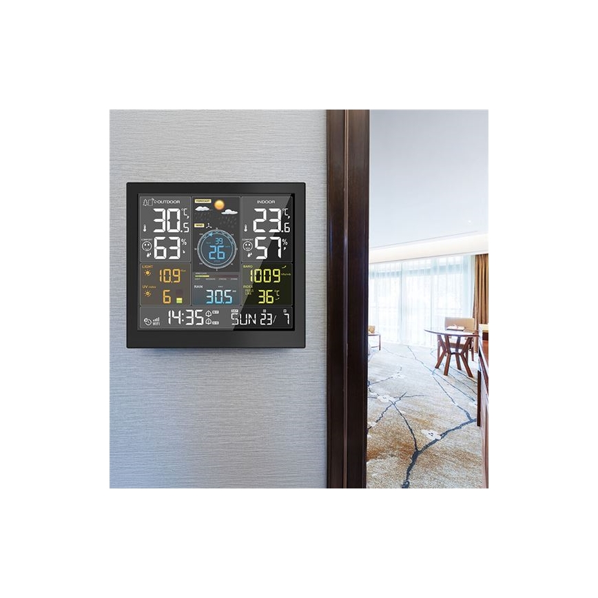 Estación meteorológica profesional con pantalla LCD 5V/2xAA + 3xAAA Wi-Fi