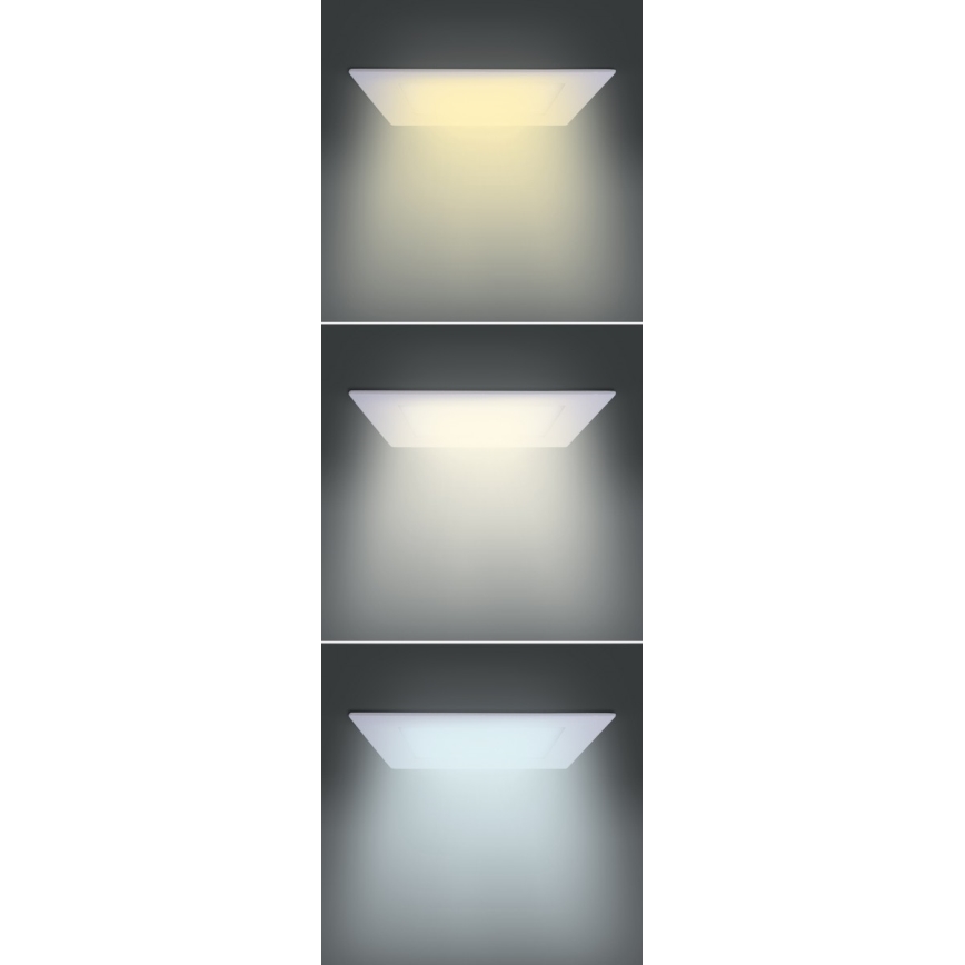 Luminaria empotrada LED/12W/230V 3000/4000/6000K 17x17 cm blanca
