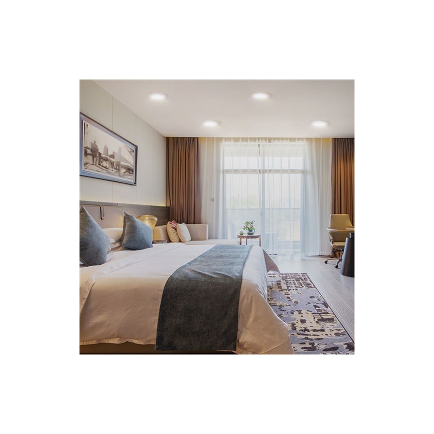 Downlight empotrado LED/18W/230V 3000/4000/6000K Ø 22,5 cm blanco