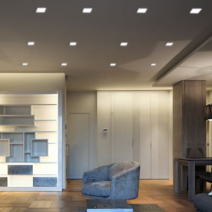 Luminaria empotrada LED/6W/230V 3000/4000/6000K 12x12 cm blanco