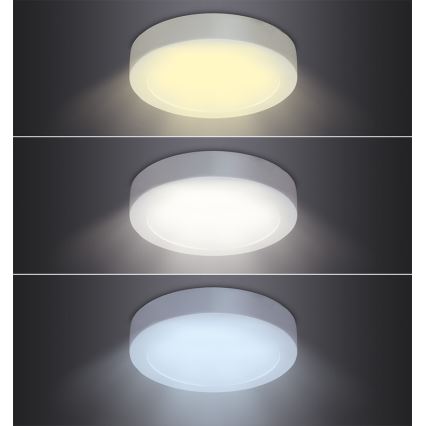 Plafón de techo LED/12W/230V 3000/4000/6000K Ø 17 cm blanco