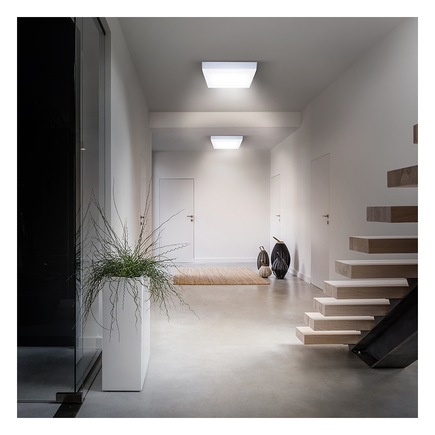 Plafón LED 12W/230V, 3000/4000/6000K, 17x17 cm, blanco