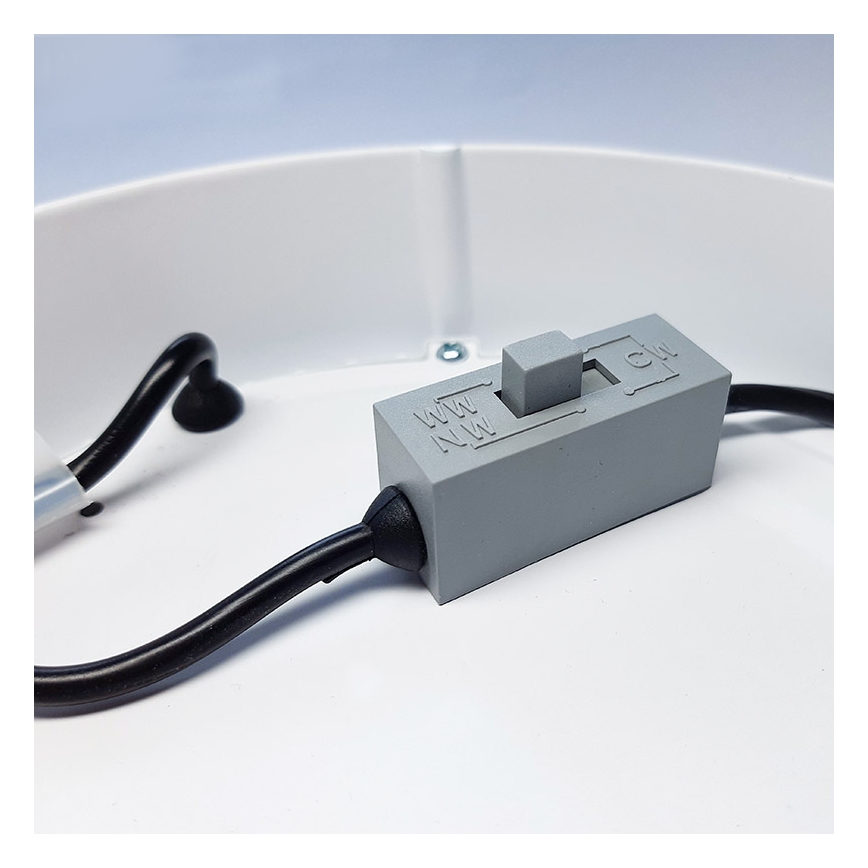 Plafón LED 12W/230V, 3000/4000/6000K, 17x17 cm, blanco
